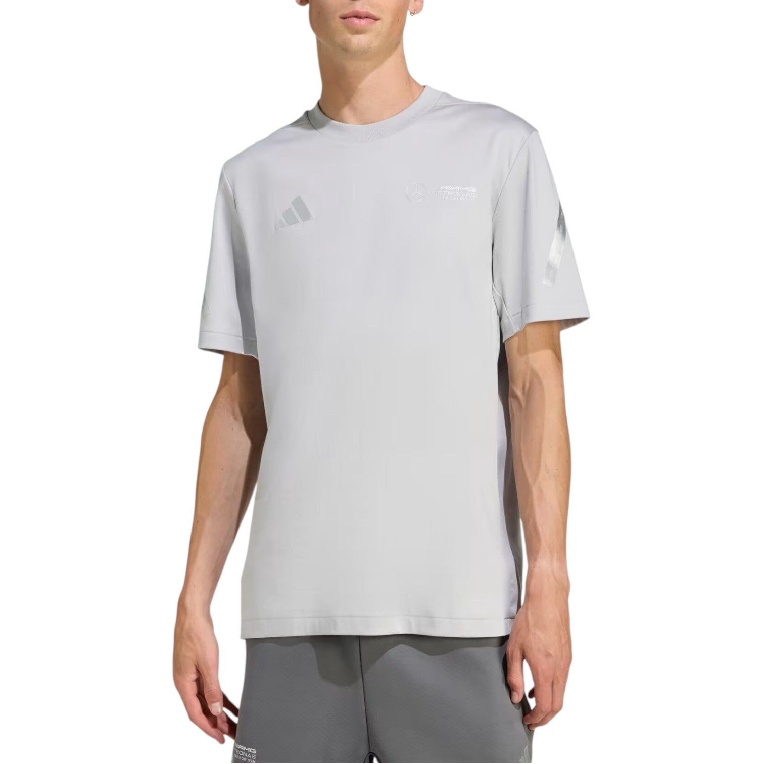 adidas x Mercedes AMG Petronas Formula One Team T-Shirt Regular Fit Asia Sizing 'Grey Two' JW3481
