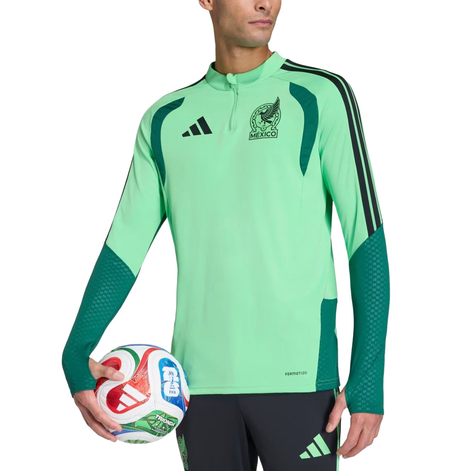 adidas Mexico 26 Tiro Training Top 'Semi Flash Green' JZ0162