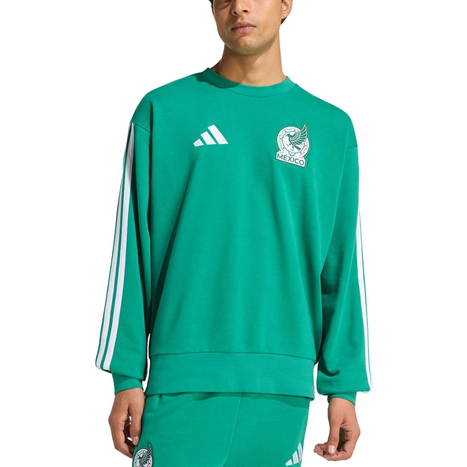 adidas Mexico DNA Crew Sweat 'Bold Green' JZ6467