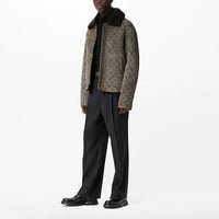 LOUIS VUITTON Leather Jacket Men's Brown