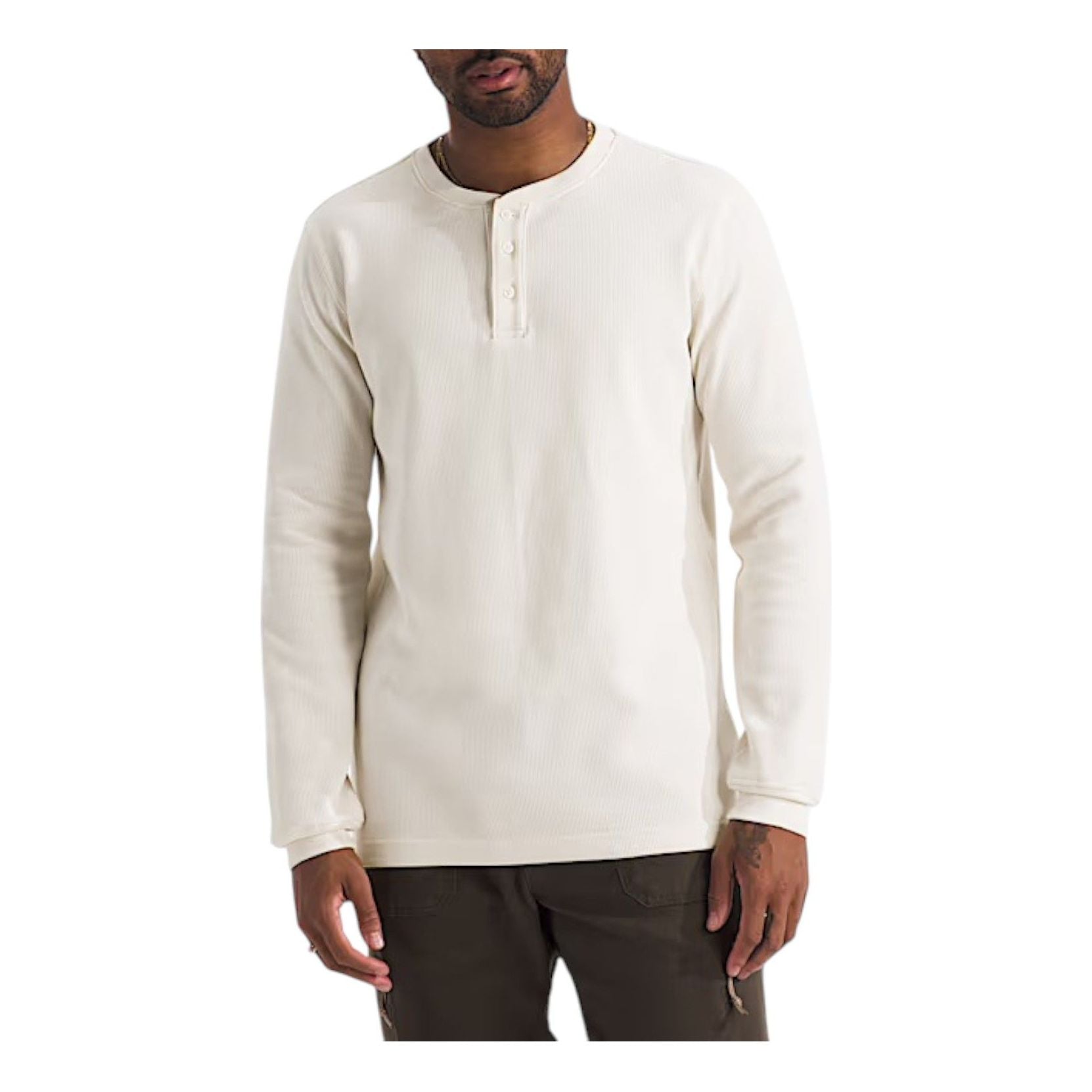 THE NORTH FACE Waffle Long-Sleeve Henley 'White Dune' NF0A7USJ-QLI