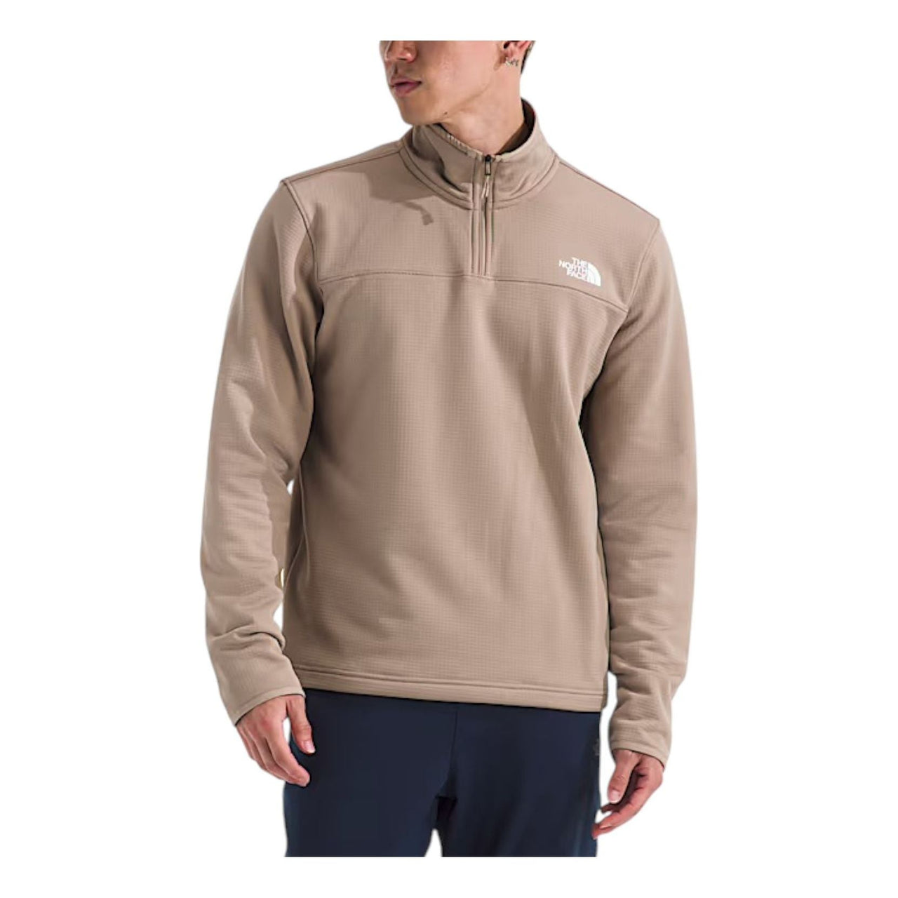 THE NORTH FACE Cedar Trail Grid Fleece ¼-Zip 'Mushroom Grey' NF0A8AZE-BOX