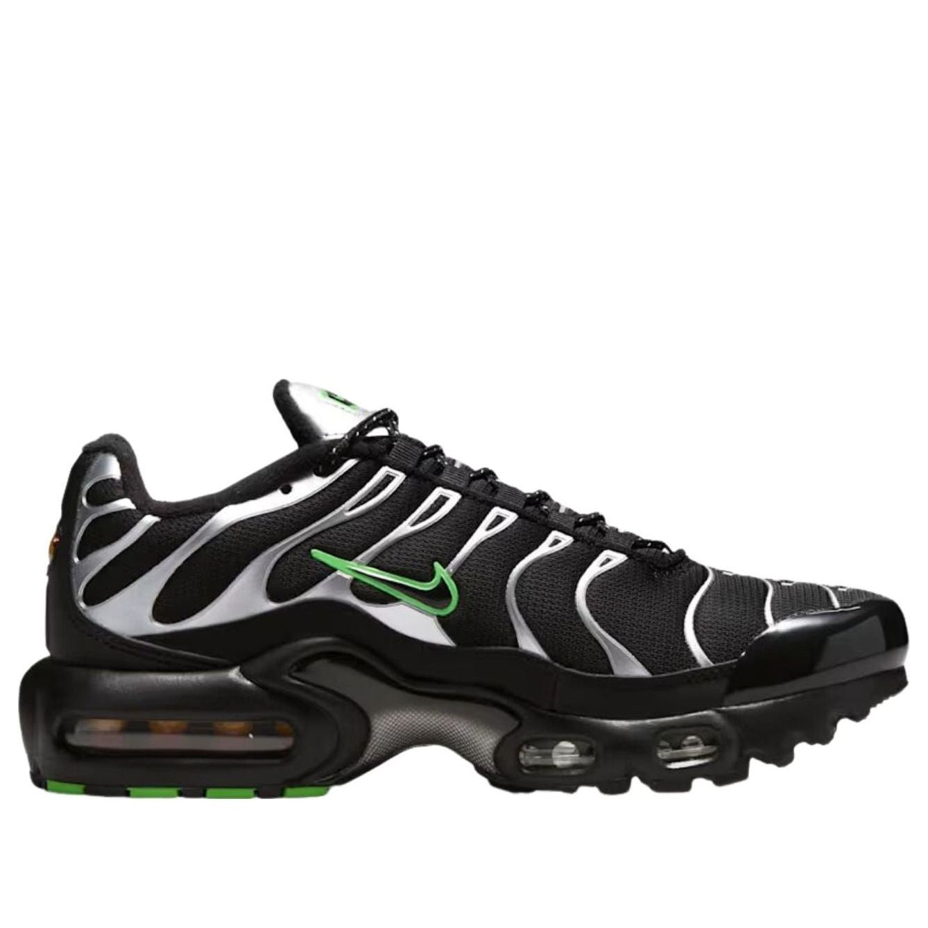 (GS) Nike Air Max Plus 'Black Green Strike Metallic Silver' DR8002-001