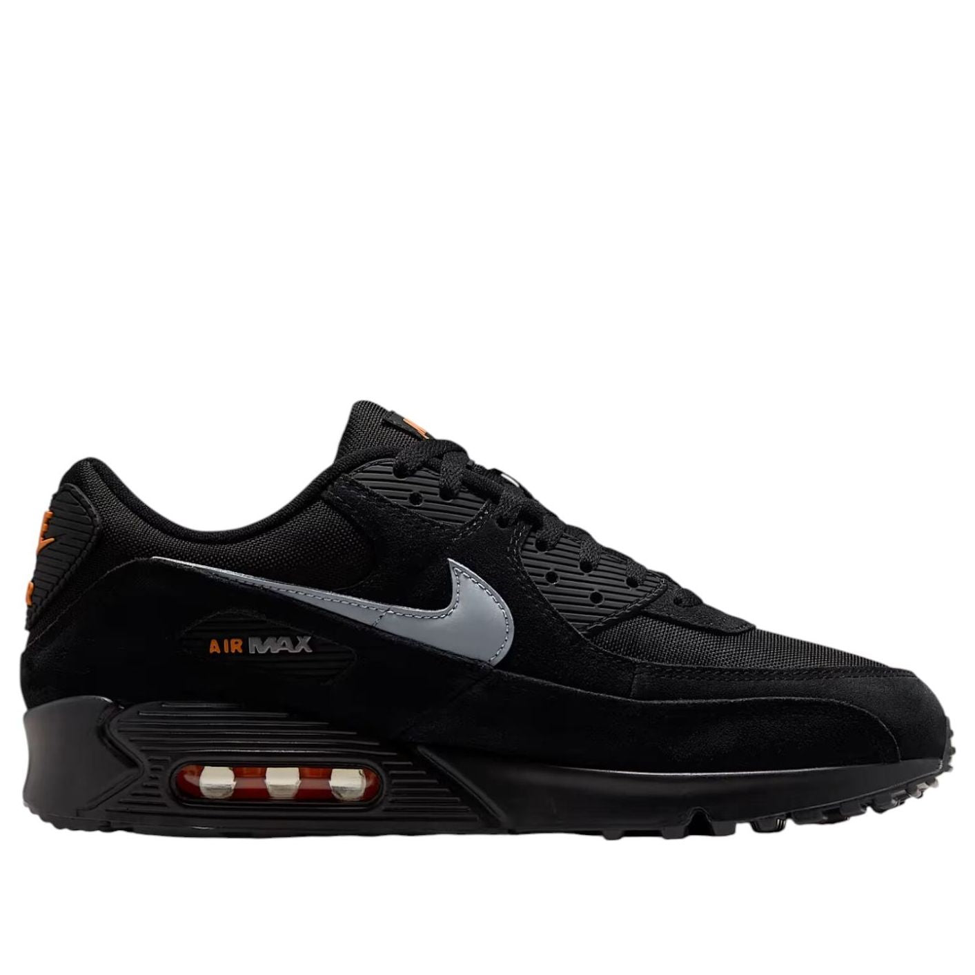 Nike Air Max 90 'Black Total Orange Metallic Cool Grey' DO6706-010