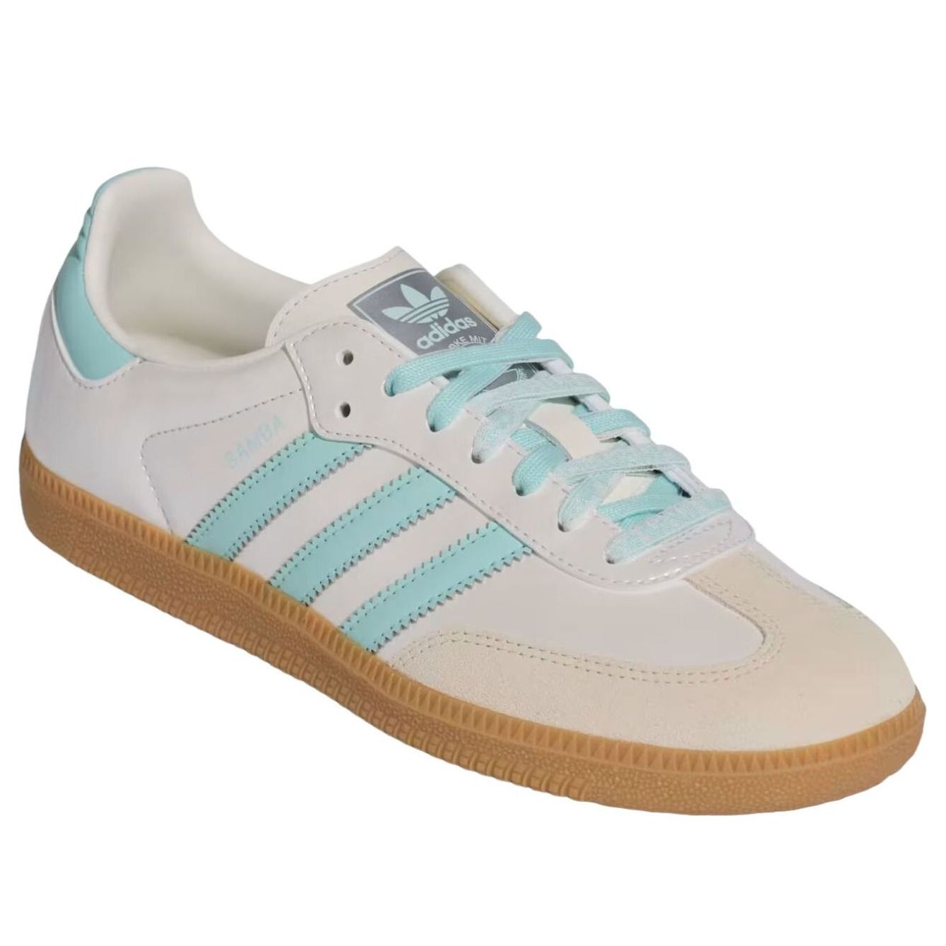 (WMNS) adidas Samba 'Off White Semi Flash Aqua' KJ4304
