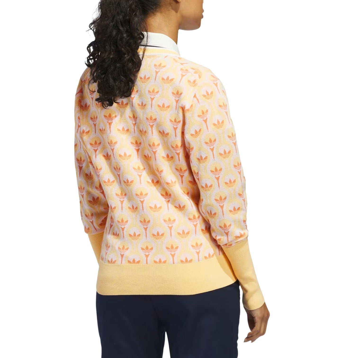 (WMNS) adidas All Over Cardigan 'White Ice Tangerine' KE7781