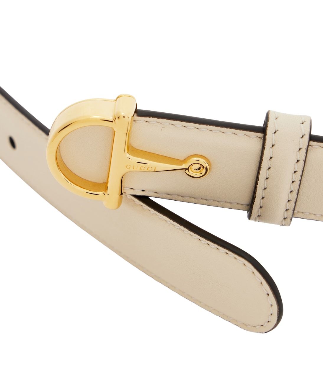 (WMNS) Gucci 26 Thin Belt with Half-Horsebit Buckle 'White' 836993-AAEC2-9540