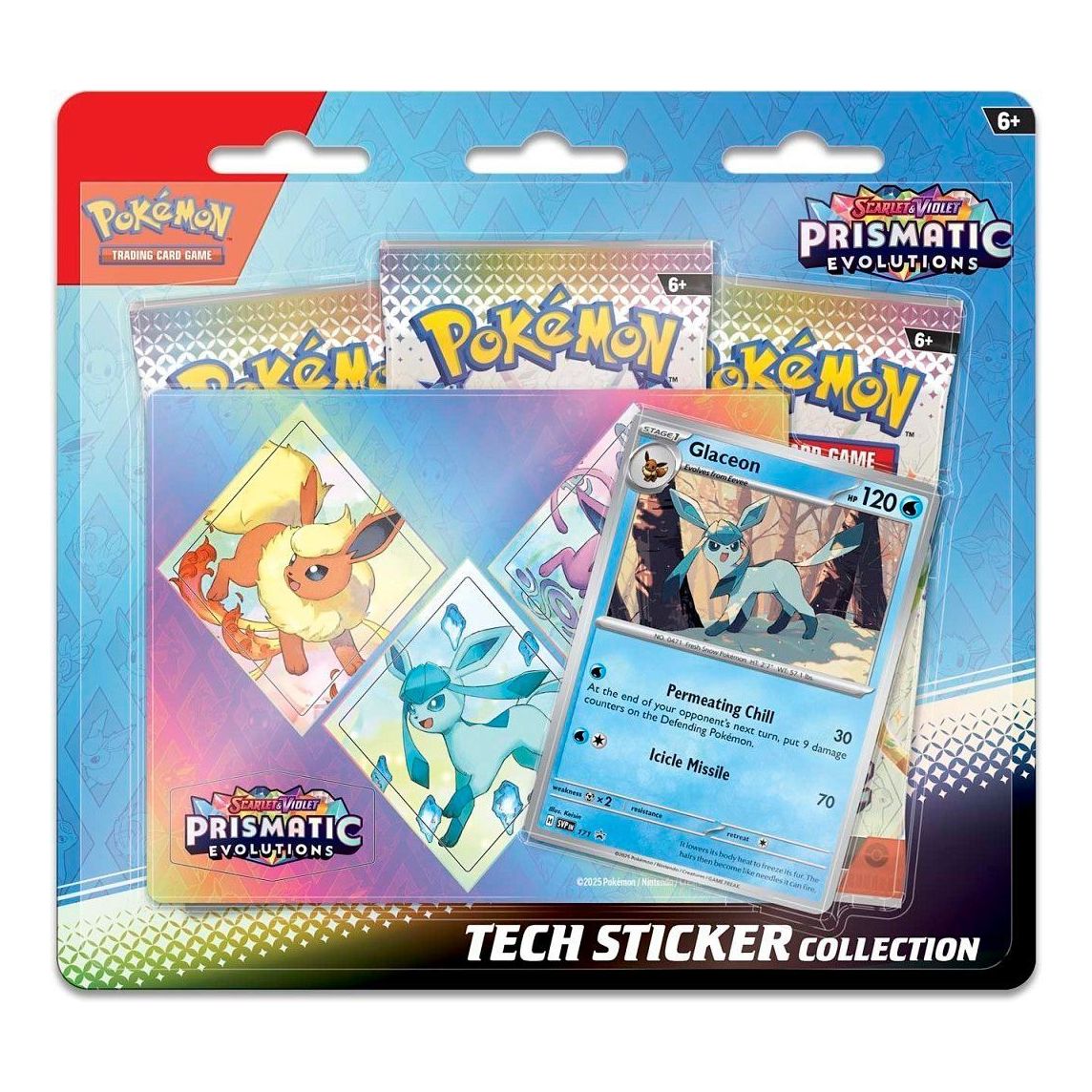 Pokemon Card Eng. 2025 Pokemon SV: Prismatic Evolutions Tech Sticker Collection Box 'Glaceon' 10-10022-103