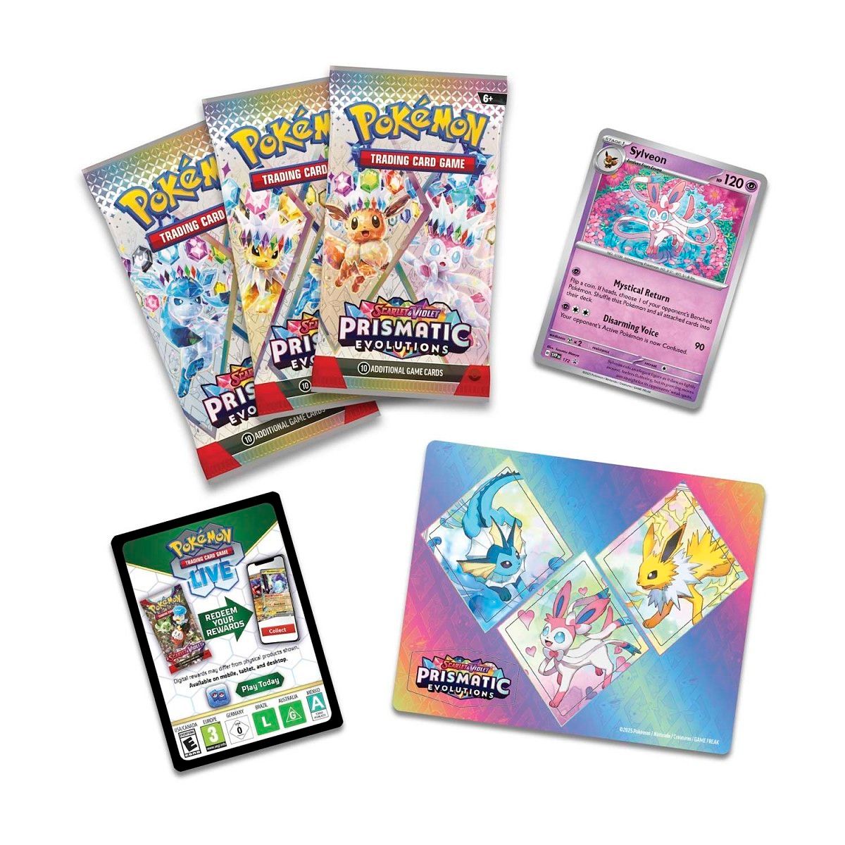 Pokemon Card Eng. 2025 Pokemon SV: Prismatic Evolutions Tech Sticker Collection Box 'Sylveon' 10-10022-104