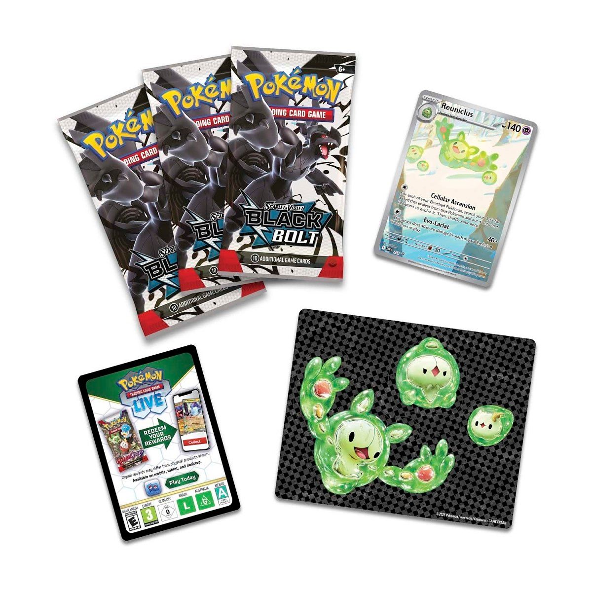 Pokemon Card Eng. 2025 Pokemon SV: Black Bolt Sticker Collection Box 10-10128-114