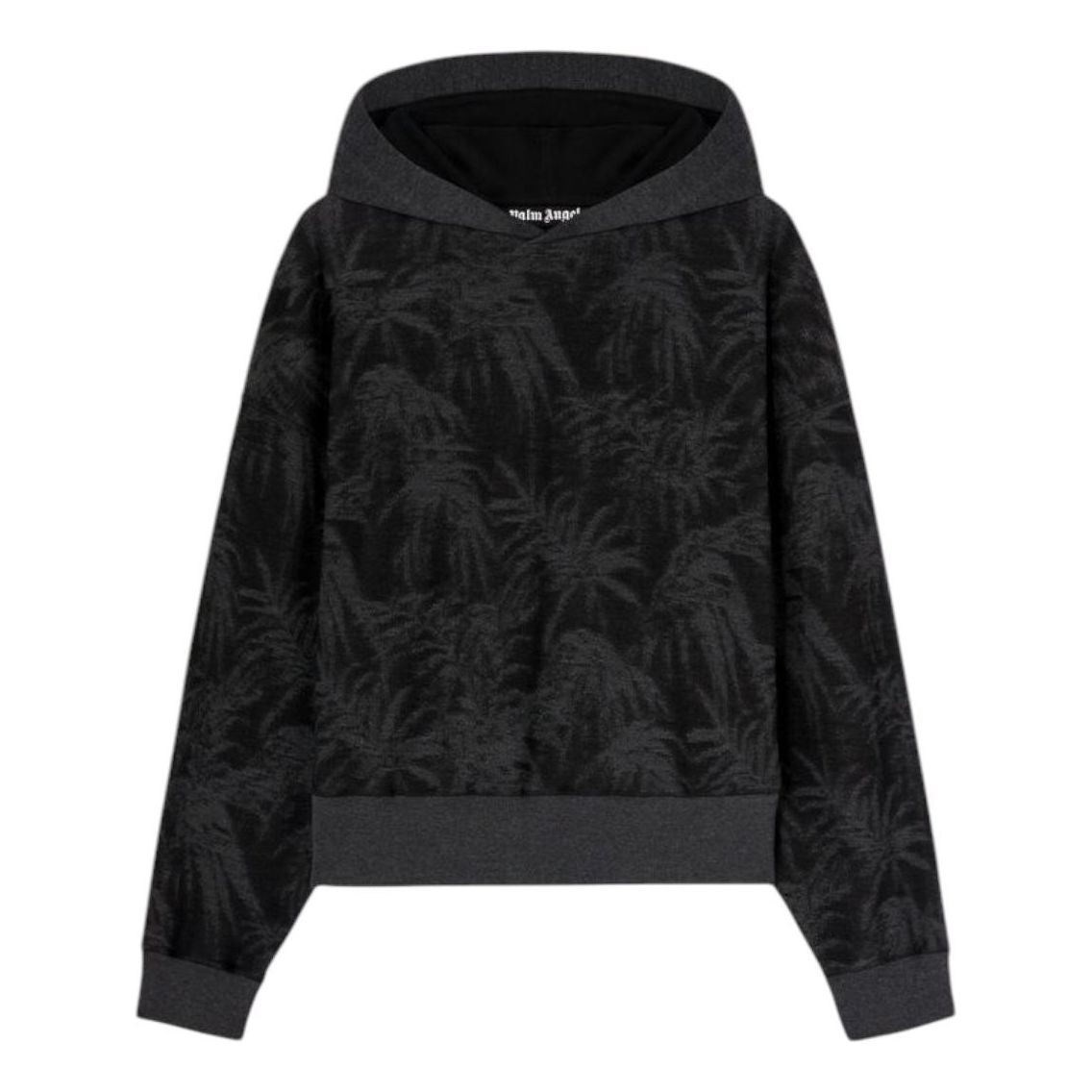 Palm Angels Palms Curved Logo Hoodie 'Gray' PMBB169S25FAB0011009