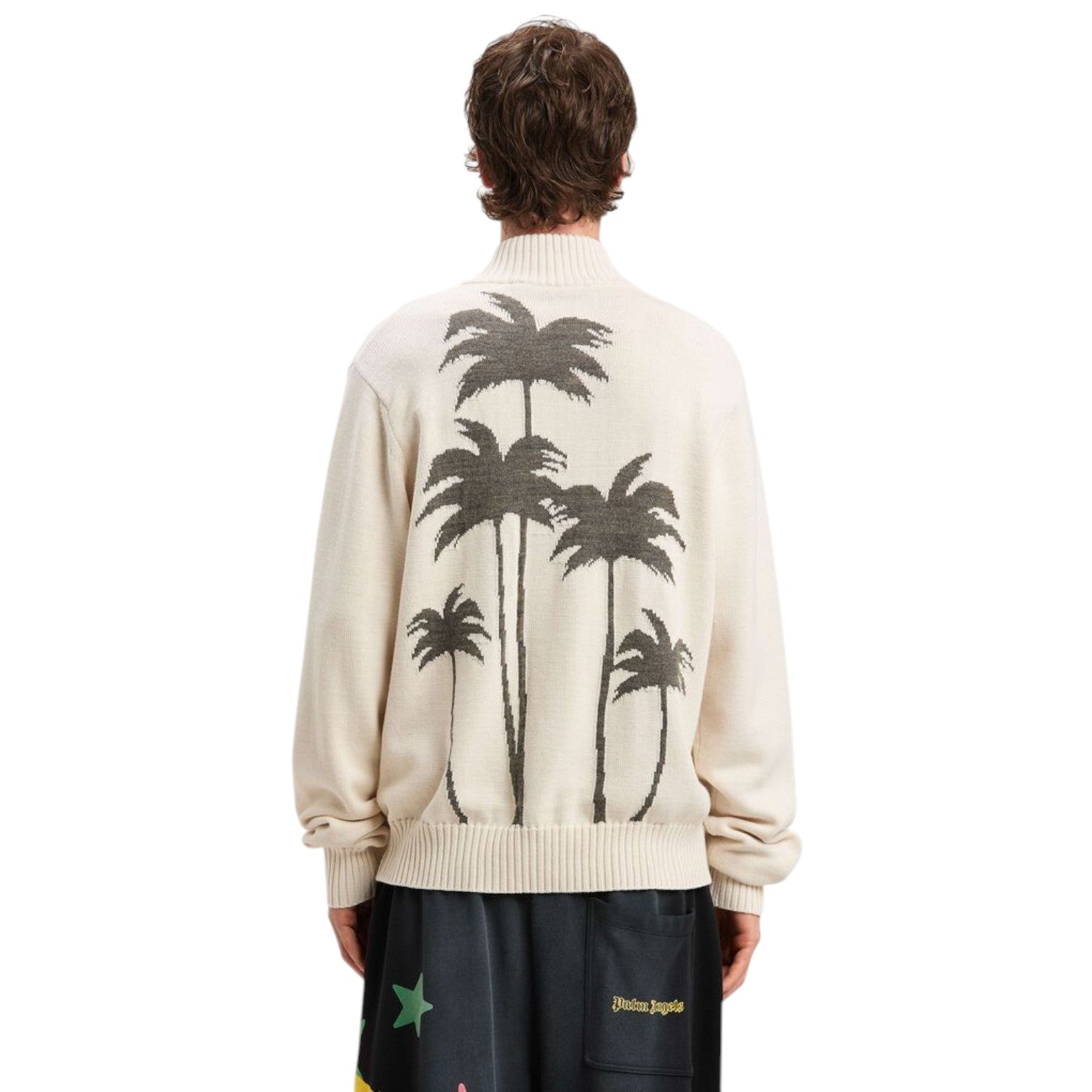Palm Angels Palm Knit Track Top 'Off White Grey' PMHA061S25KNI0010308