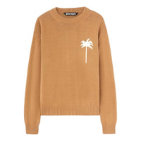 Palm Angels Back Palms Knit Sweater 'Beige Off White' PMHE080S25KNI0016103