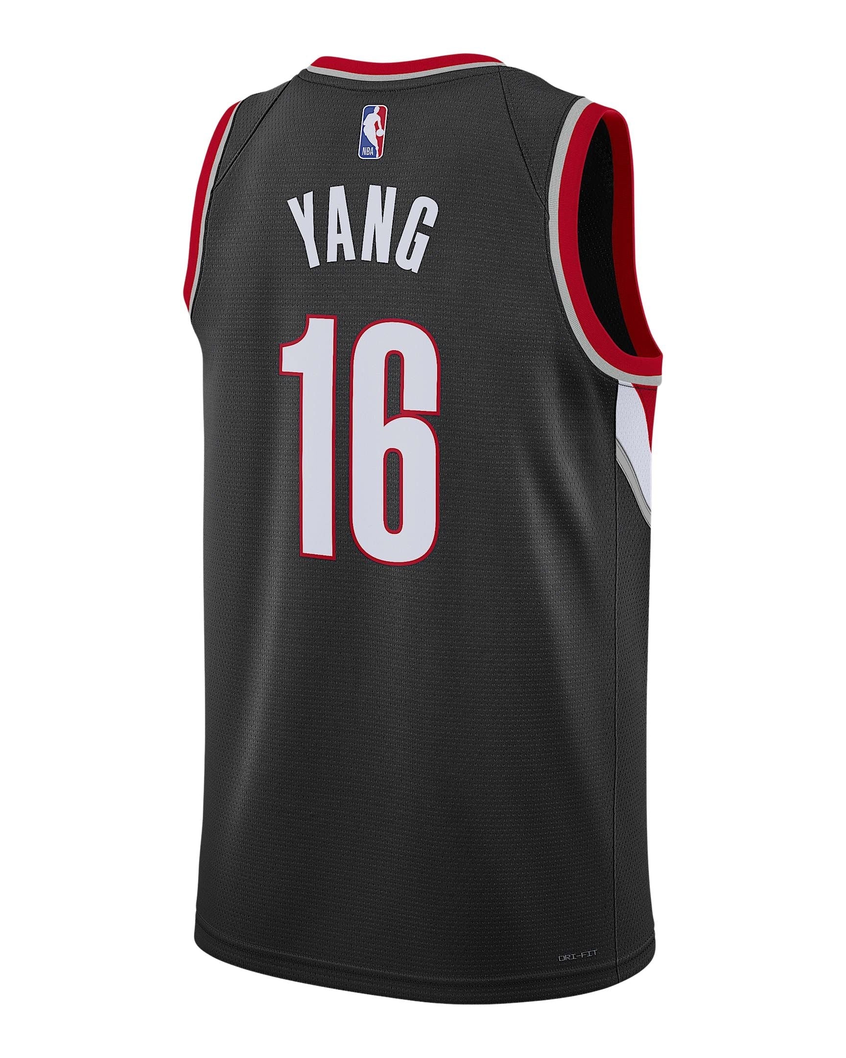 Nike Yang Hansen Icon Edition Dri-FIT NBA Swingman 'Black' DN2020-021