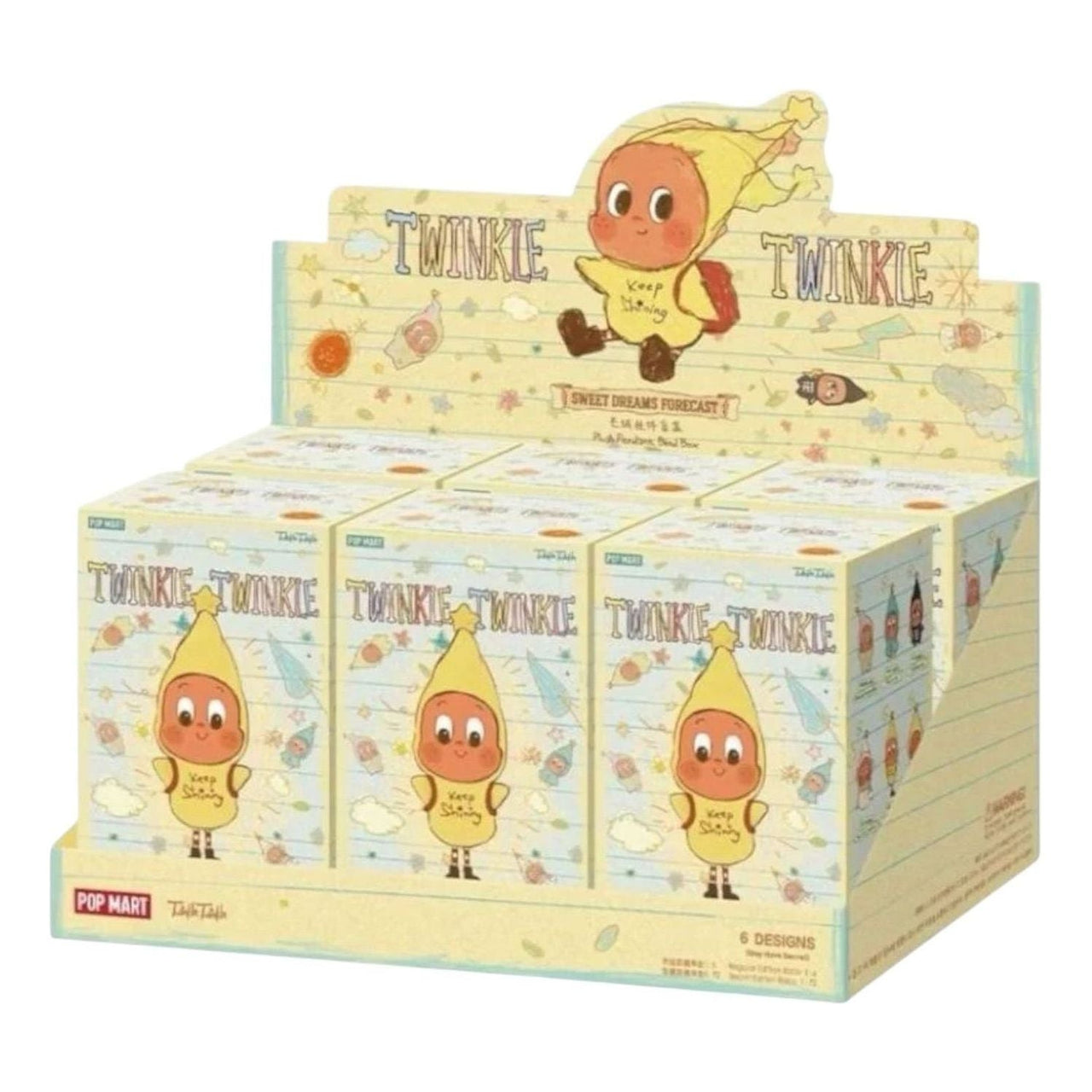 Pop Mart Twinkle Twinkle Sweet Dreams Forecast Plush Pendant Sealed Case (6 Blind Boxes) PPMT-2508-0079-939427175