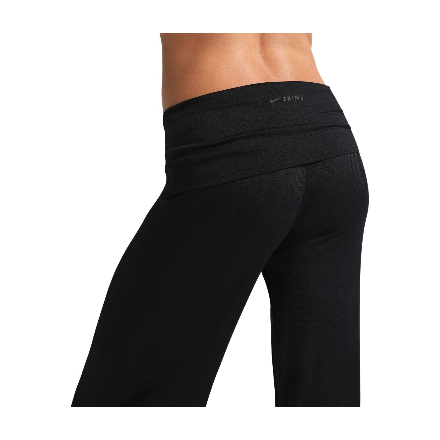 (WMNS) Nike x SKIMS Stretch Knit Foldover Wide Leg Pant 'Obsidian' PTLEG10176W-OBD