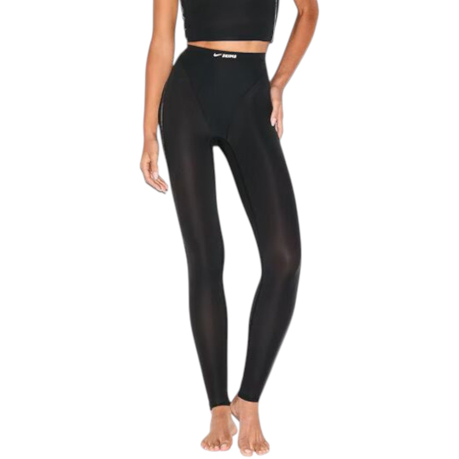 (WMNS) Nike x SKIMS Weightless Layers High-Waisted V-Panel 26'' Leggings 'Obsidian' PTLEG8361W-OBD