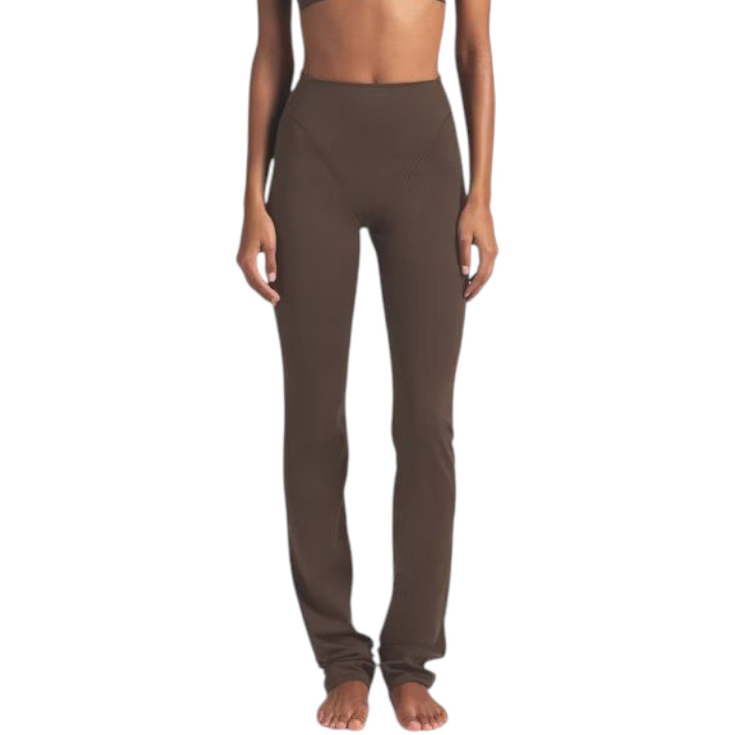 (WMNS) Nike x SKIMS Matte High-Waisted V-Panel Straight Leggings 'Dark Sepia' PTLEG8619W-DSP
