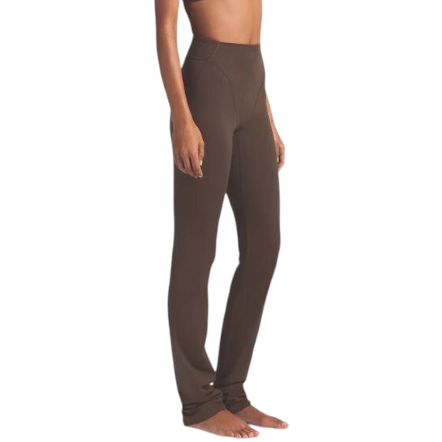 (WMNS) Nike x SKIMS Matte High-Waisted V-Panel Straight Leggings 'Dark Sepia' PTLEG8619W-DSP