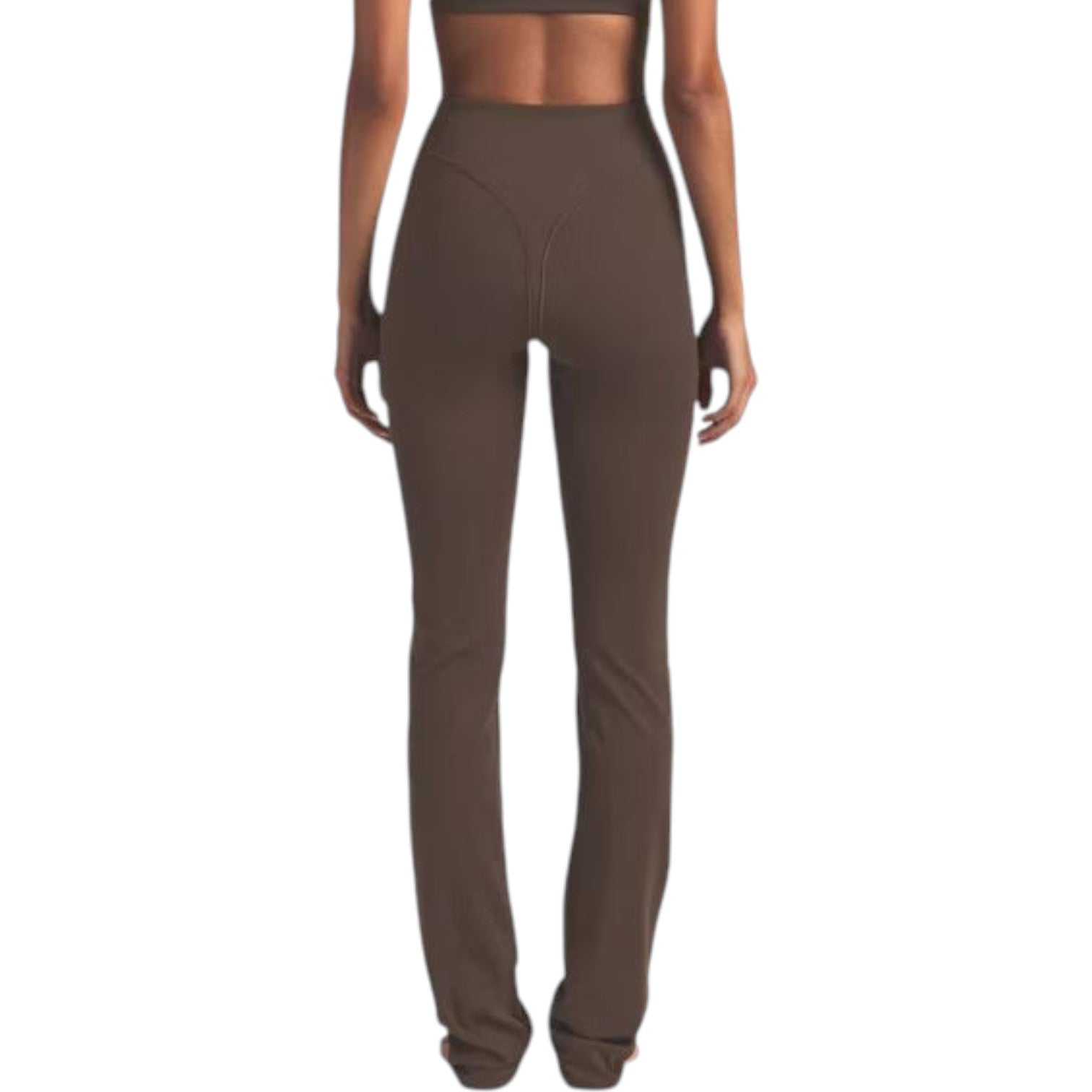 (WMNS) Nike x SKIMS Matte High-Waisted V-Panel Straight Leggings 'Dark Sepia' PTLEG8619W-DSP