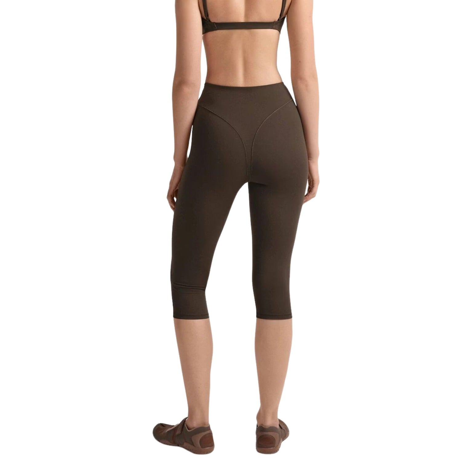 (WMNS) Nike x SKIMS Matte 17" V-Line Crop Legging 'Dark Sepia' PTLEG9494W-DSP