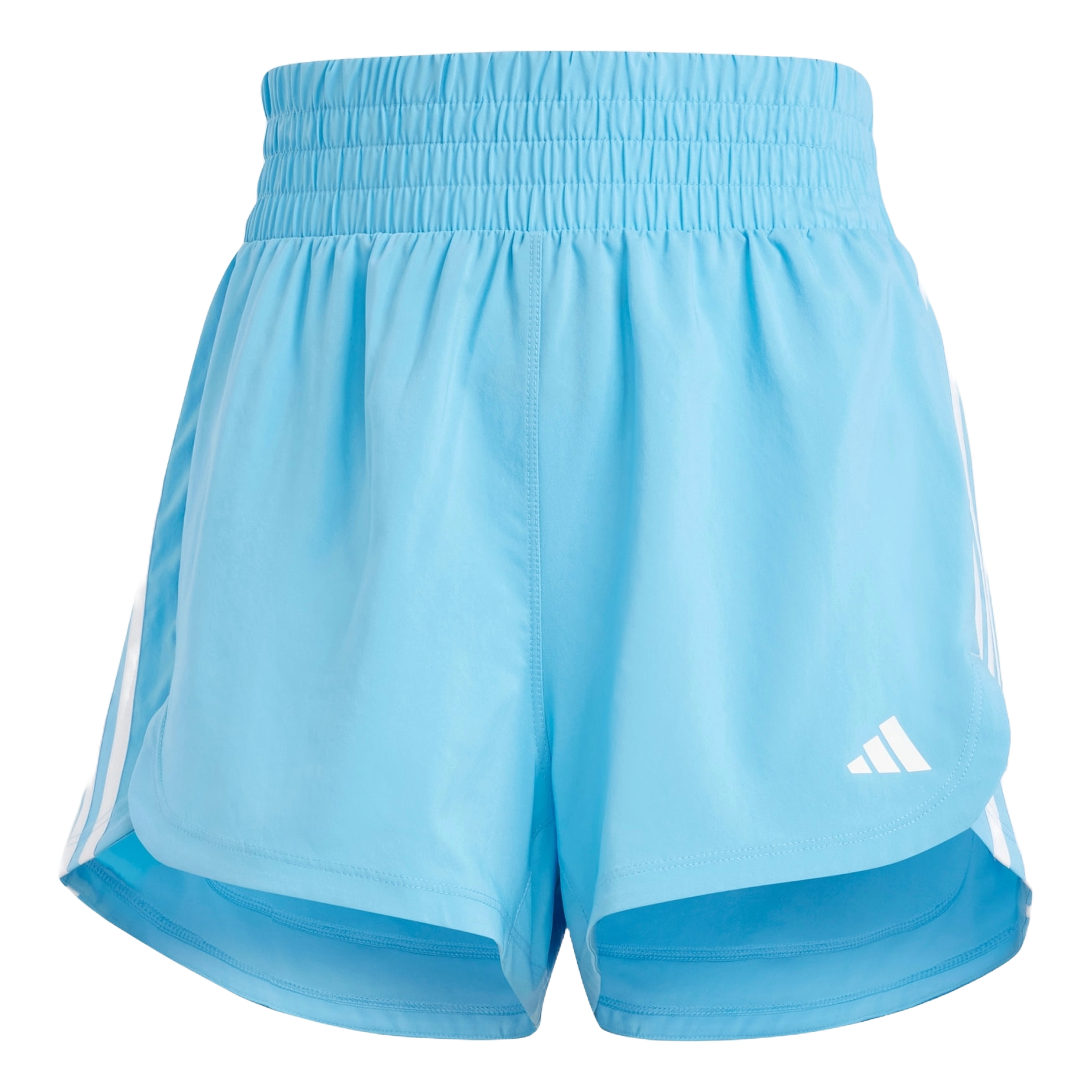 (WMNS) adidas Pacer Training 3-Stripes Woven High-Rise Shorts Asia Sizing 'Light Blue' IS1664