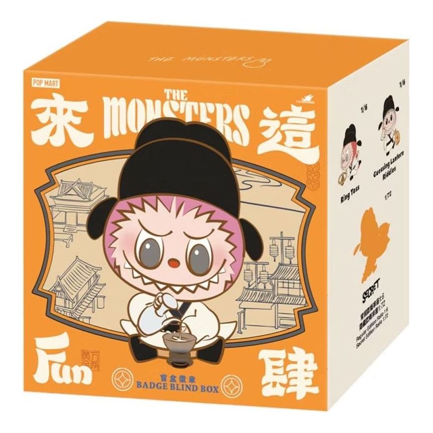 Pop Mart The Monsters Labubu Let's Have Fun Together Badge Sealed Case (1 Blind Box) PPMT-2408-0061-1B