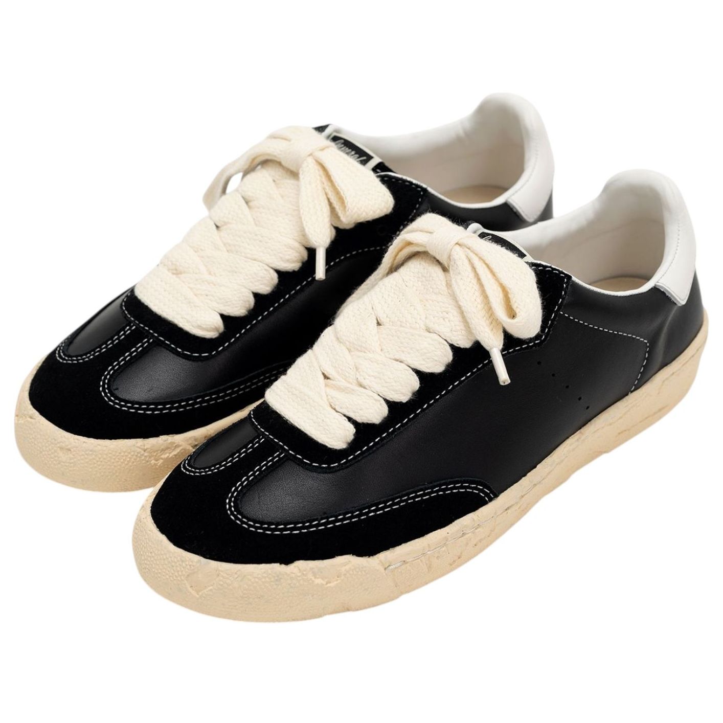 Maison MIHARA YASUHIRO FRANCIS PAST Sole Mixed Material Low 'Black' S14FW704-BLACK