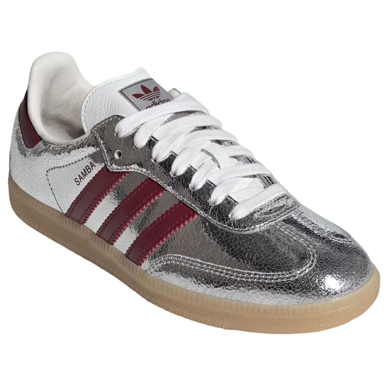 (WMNS) adidas Samba 'Silver Metallic Shadow Red Core White' KI9386