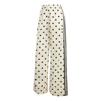 (WMNS) adidas Satin Polka Dots Wide Leg Pant 'Off White' KV1168