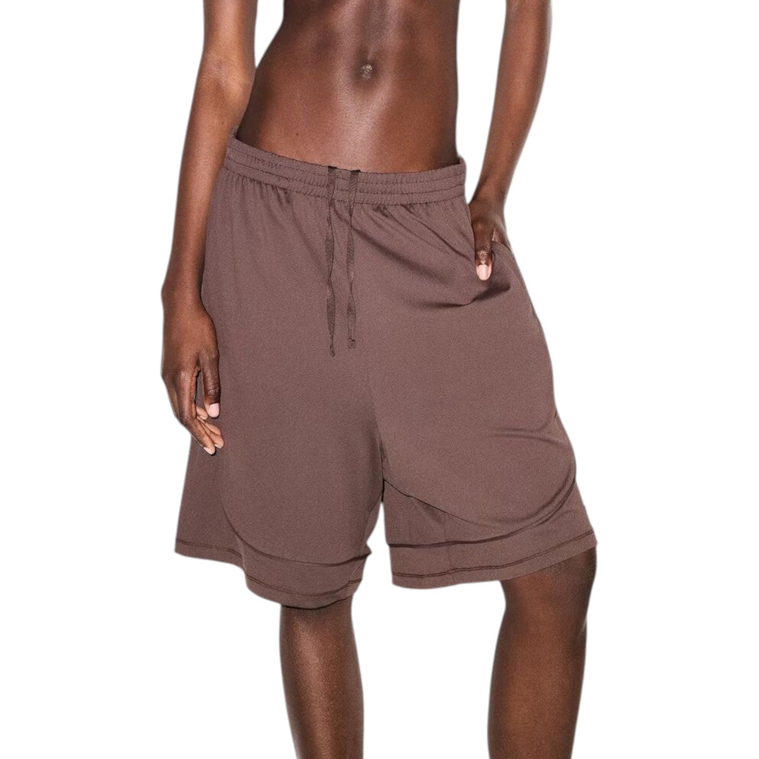 (WMNS) Nike x SKIMS Airy Relaxed Shorts 'Dark Sepia' SHSHO8632W-DSP
