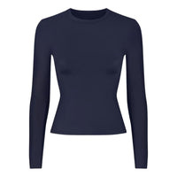 (WMNS) Nike x SKIMS Shine Long-Sleeve Crew-Neck Top 'Navy' TPLST3249-NVY