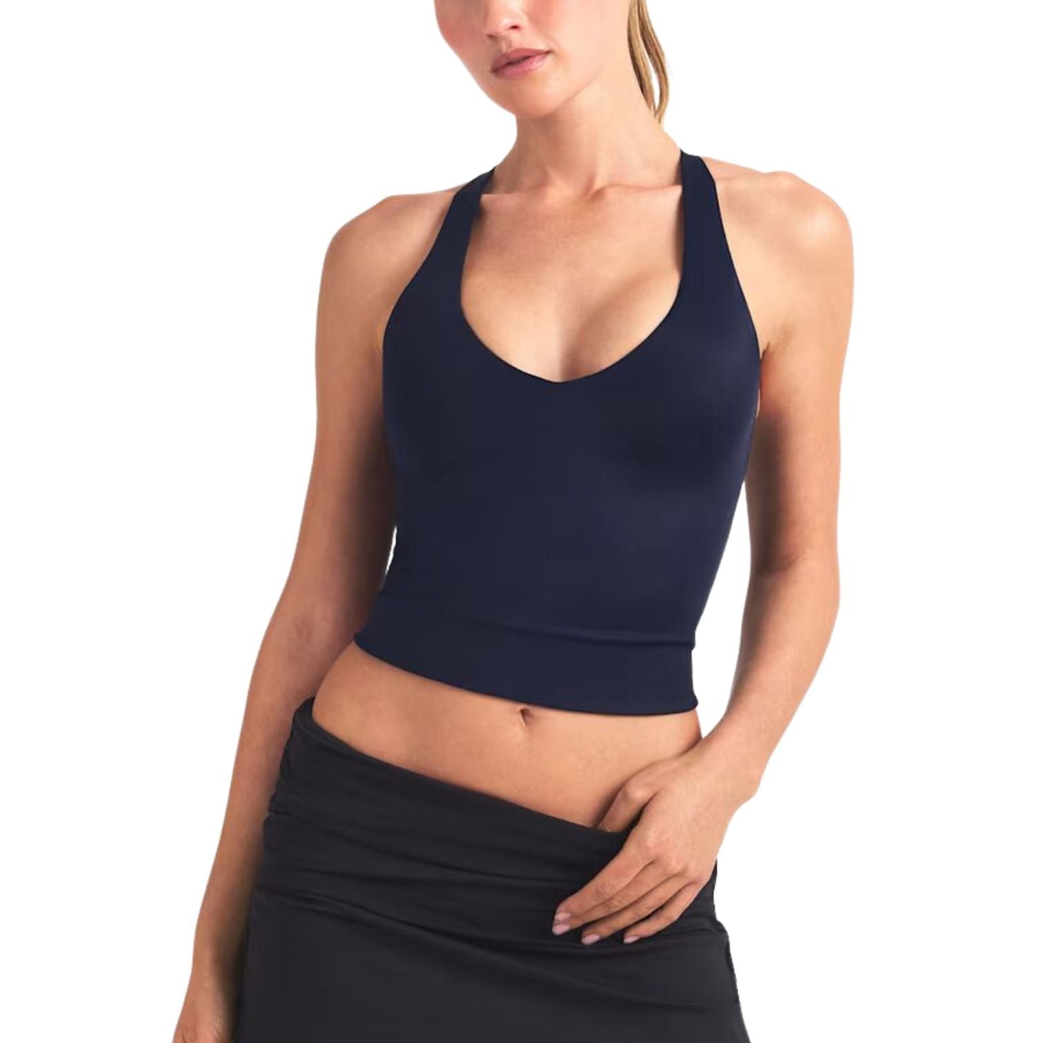 (WMNS) Nike x SKIMS Shine V-Neck Tank Top 'Navy' SLSLS8621W-NVY