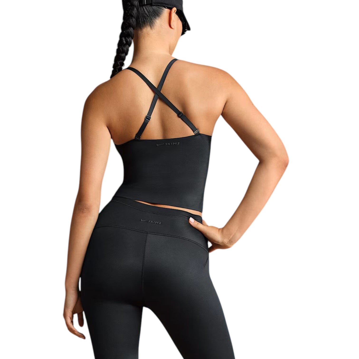 (WMNS) Nike x SKIMS Shine V-Neck Tank 'Obsidian' SLSLS8621W-OBD