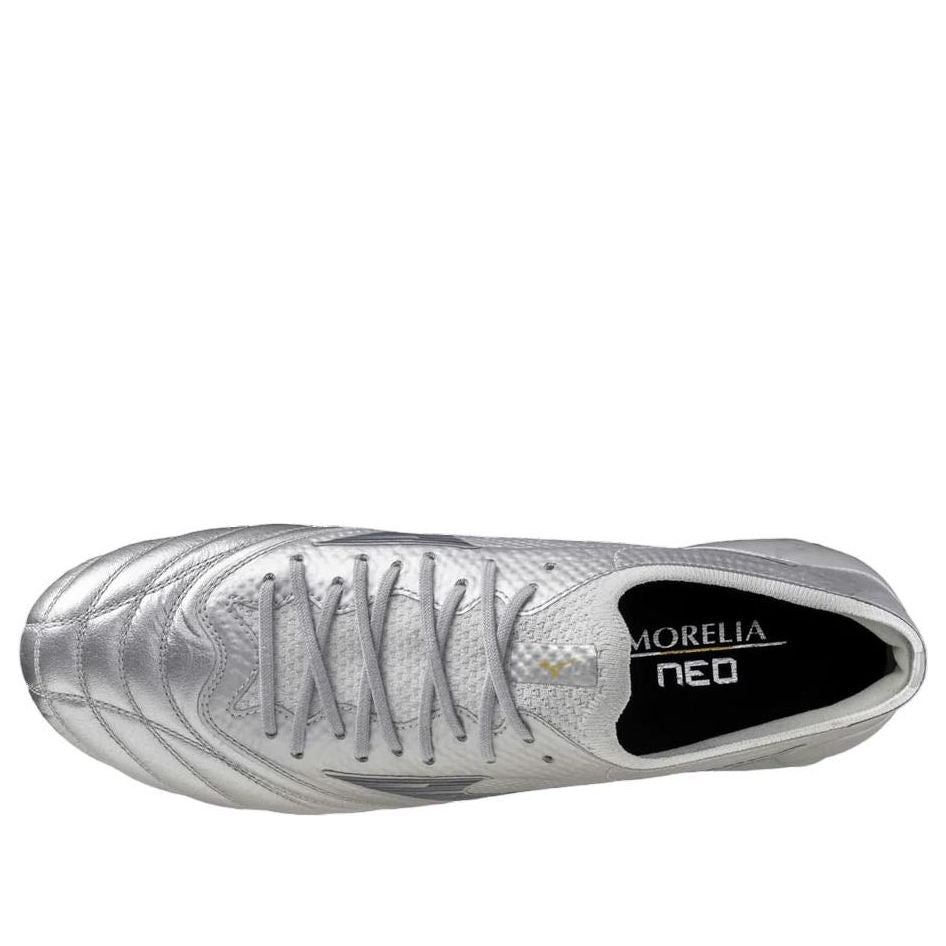 Mizuno Morelia Neo 4 Beta Elite FG 'Platinum Silver Pack Silver Gold' P1GA254204