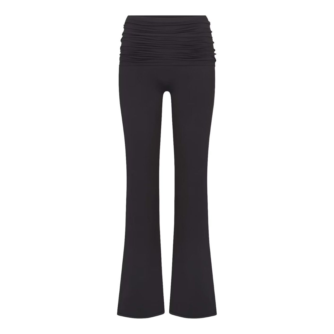 (WMNS) Nike x SKIMS Matte Foldover Slim Flare Legging 'Obsidian' BOLEG9493W-OBD