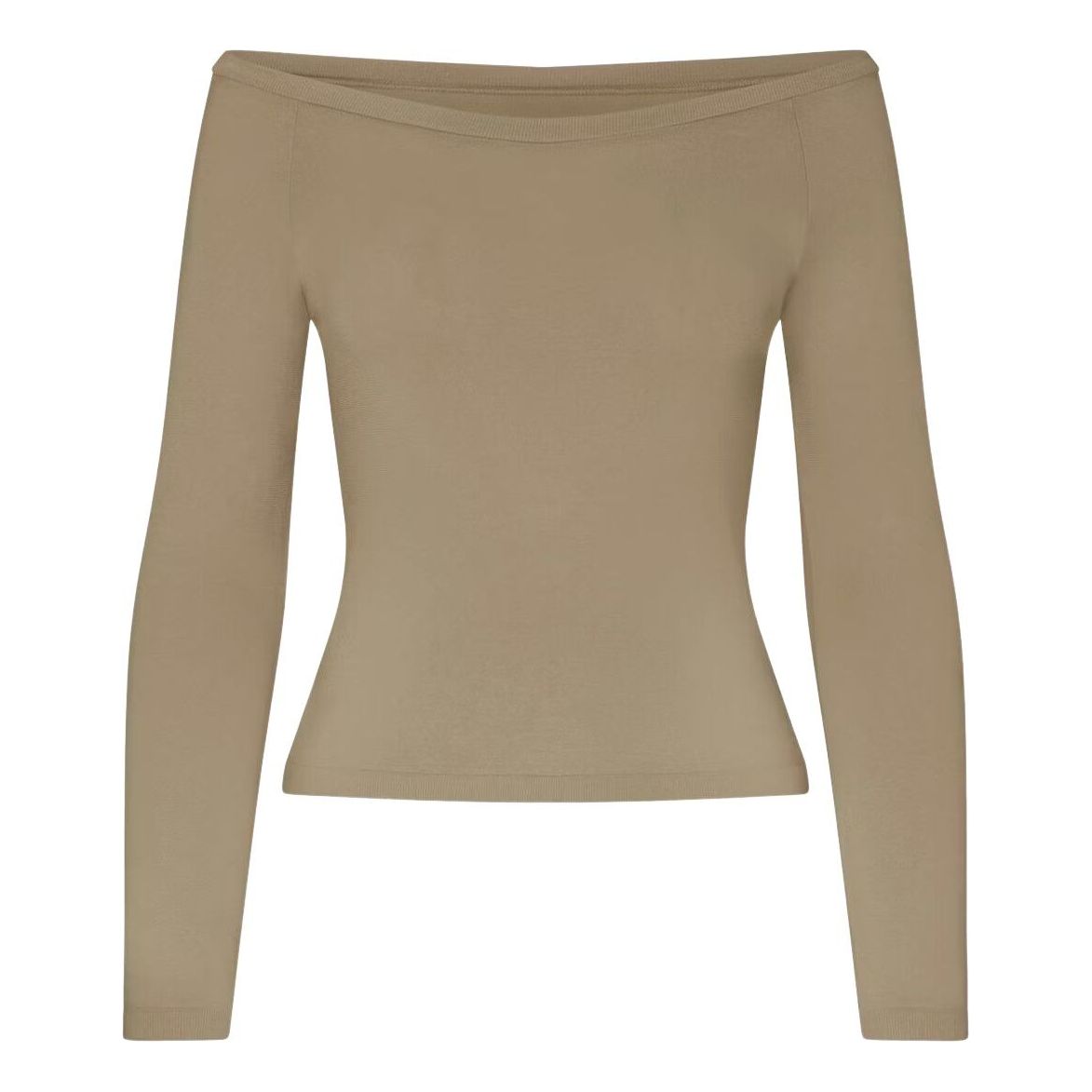 (WMNS) Nike x SKIMS Stretch Knit Off-Shoulder Long Sleeve Top 'Dune' LSLSL10090W-DNE