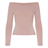 (WMNS) Nike x SKIMS Stretch Knit Off-Shoulder Long Sleeve Top 'Himalayan' LSLSL10090W-HIM