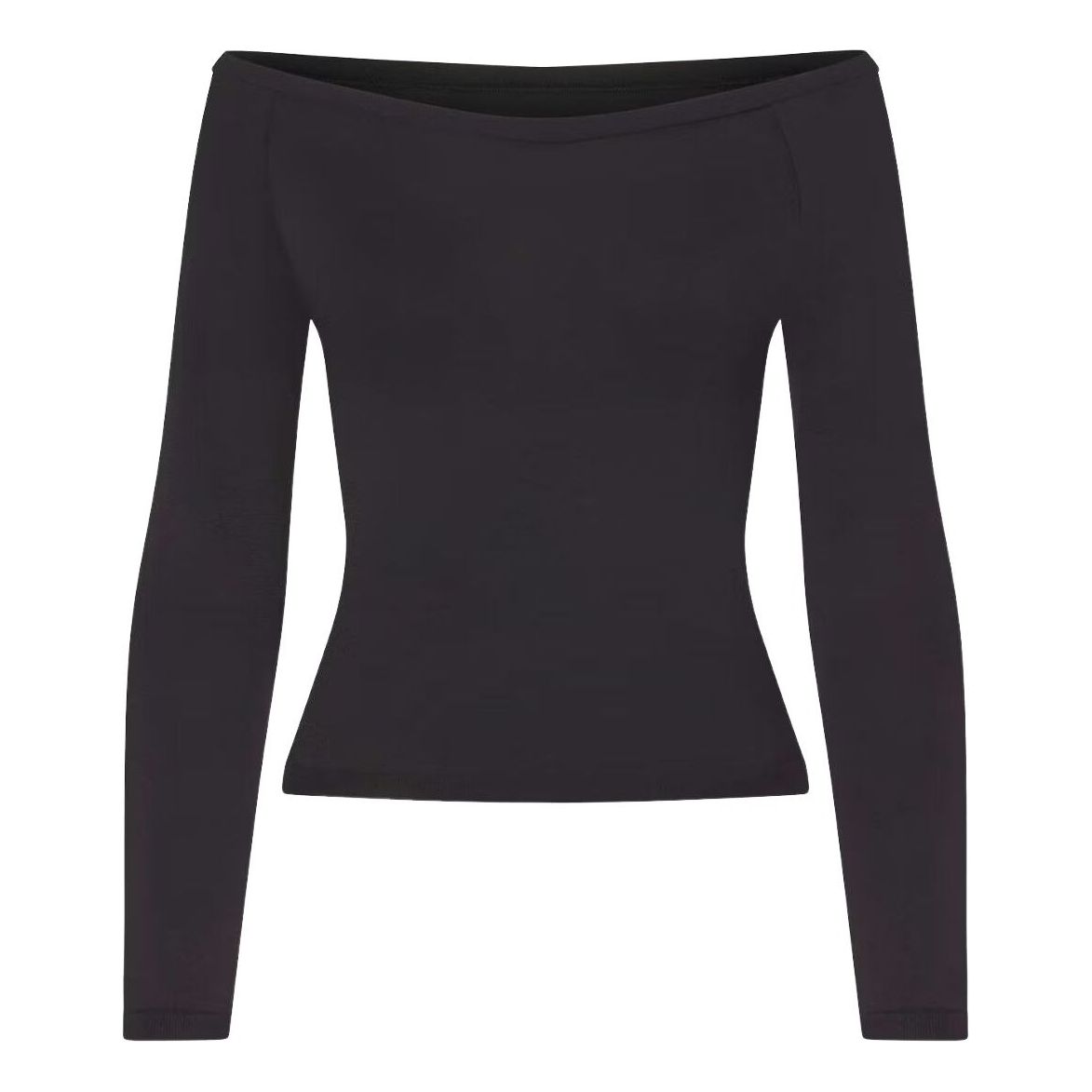 (WMNS) Nike x SKIMS Stretch Knit Off-Shoulder Long Sleeve Top 'Obsidian' LSLSL10090W-OBD