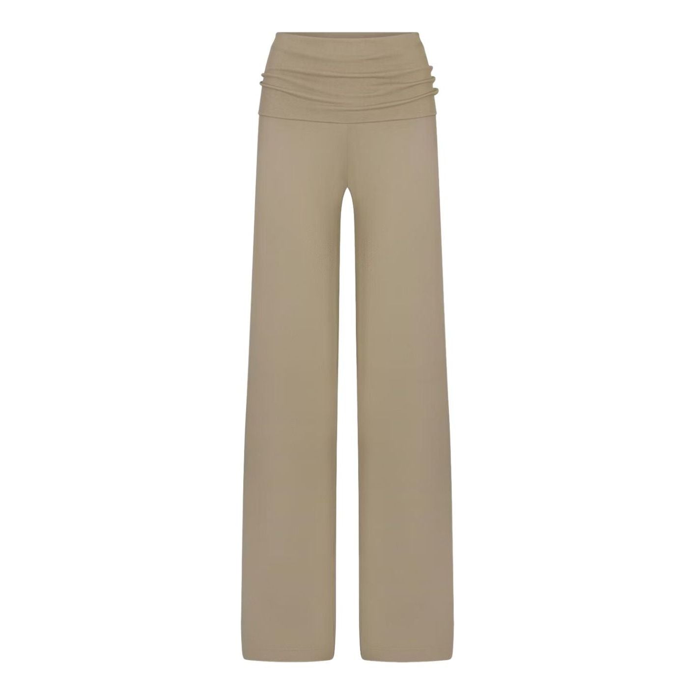 (WMNS) Nike x SKIMS Stretch Knit Foldover Wide Leg Pant 'Dune' PTLEG10176W-DNE