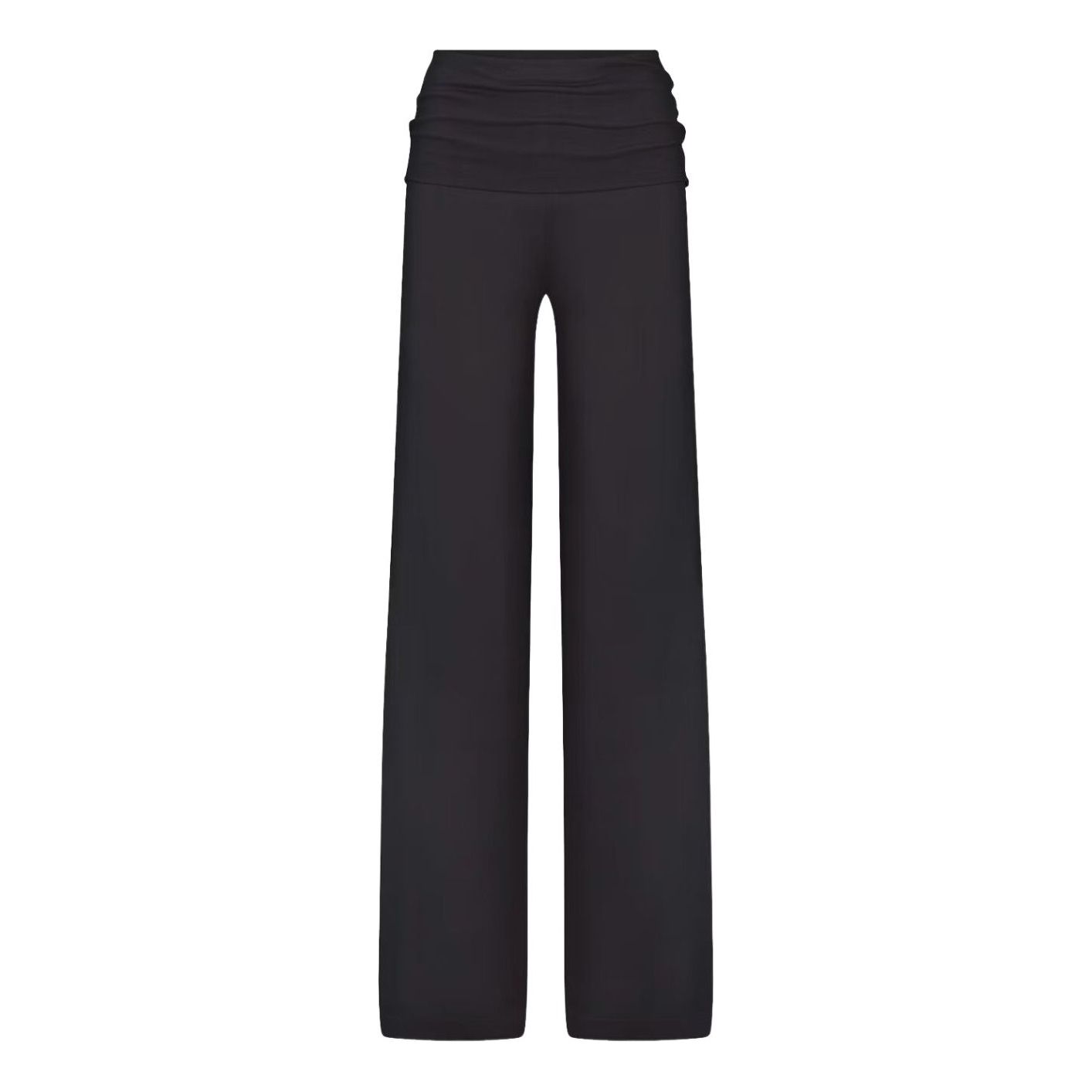 (WMNS) Nike x SKIMS Stretch Knit Foldover Wide Leg Pant 'Obsidian' PTLEG10176W-OBD