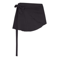 (WMNS) Nike x SKIMS Stretch Knit Wrap Skirt 'Obsidian' SKIRTSKT10091W-OBD
