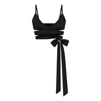 (WMNS) Nike x SKIMS Matte Wrap Front Bra 'Obsidian' SLSLS10255W-OBD