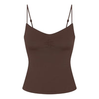(WMNS) Nike x SKIMS Matte Shirred Front Tank 'Dark Sepia' SLSLS9691W-DSP