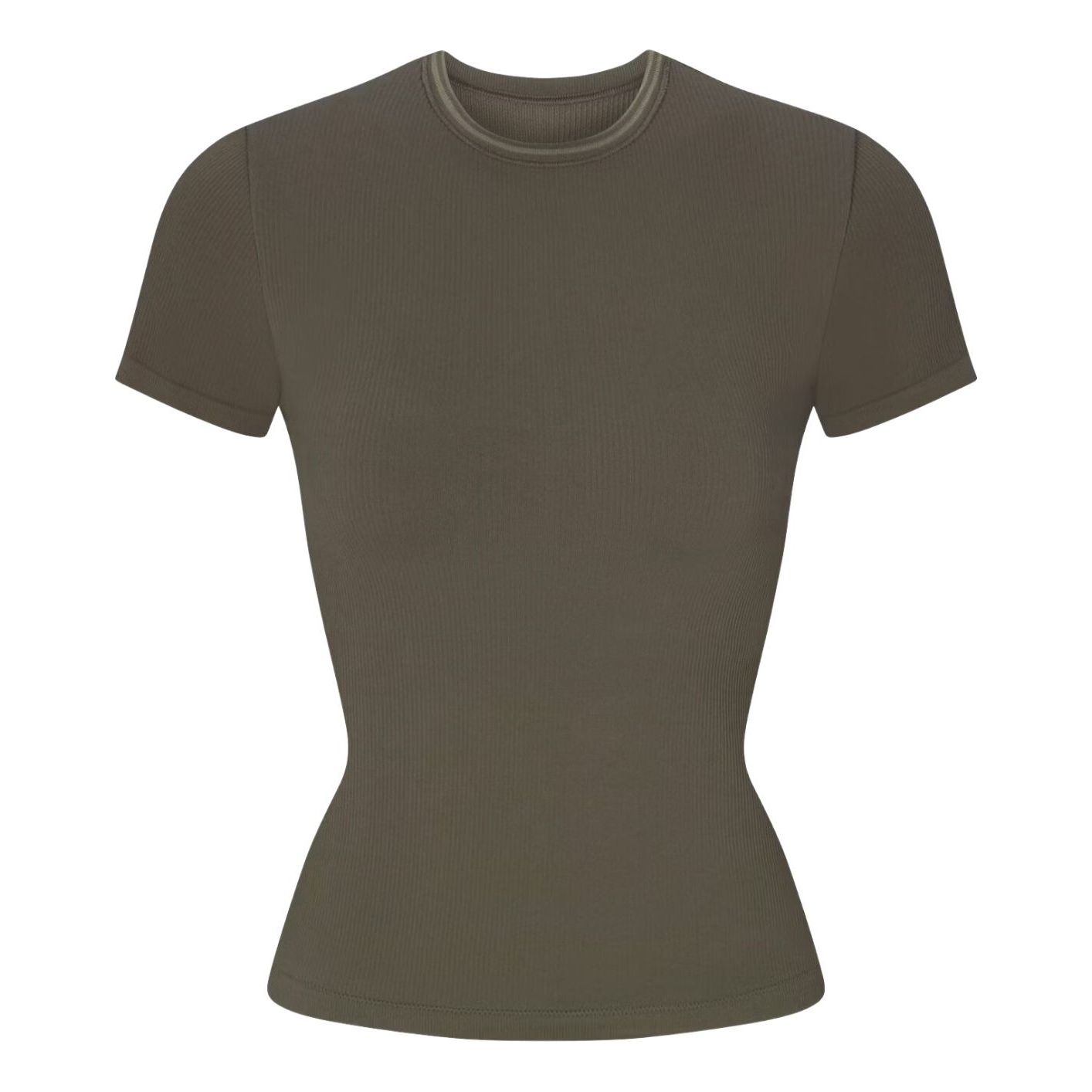 (WMNS) Nike x SKIMS Ribbed Seamless Baby T-Shirt 'Dusty Oakmoss' SSSSL9718W-DOD