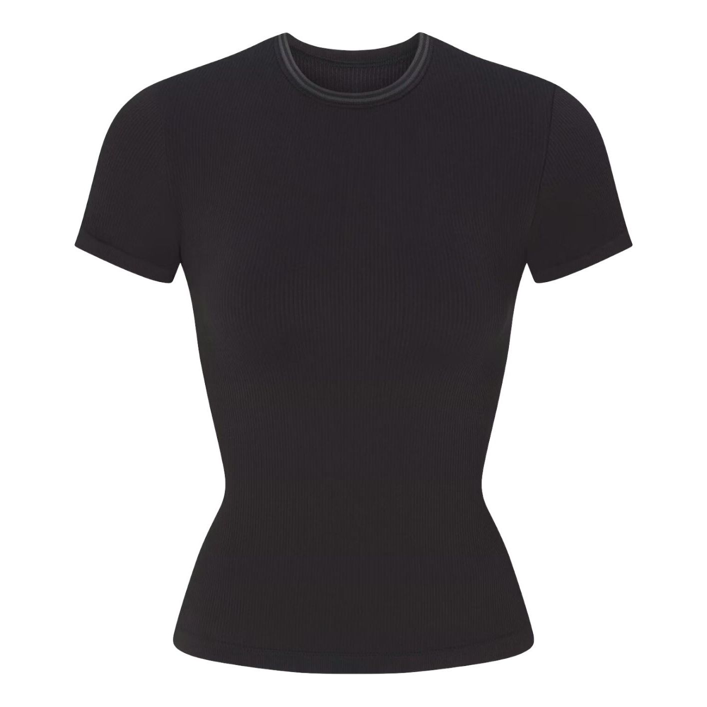 (WMNS) Nike x SKIMS Ribbed Seamless Baby T-Shirt 'Obsidian' SSSSL9718W-OAR