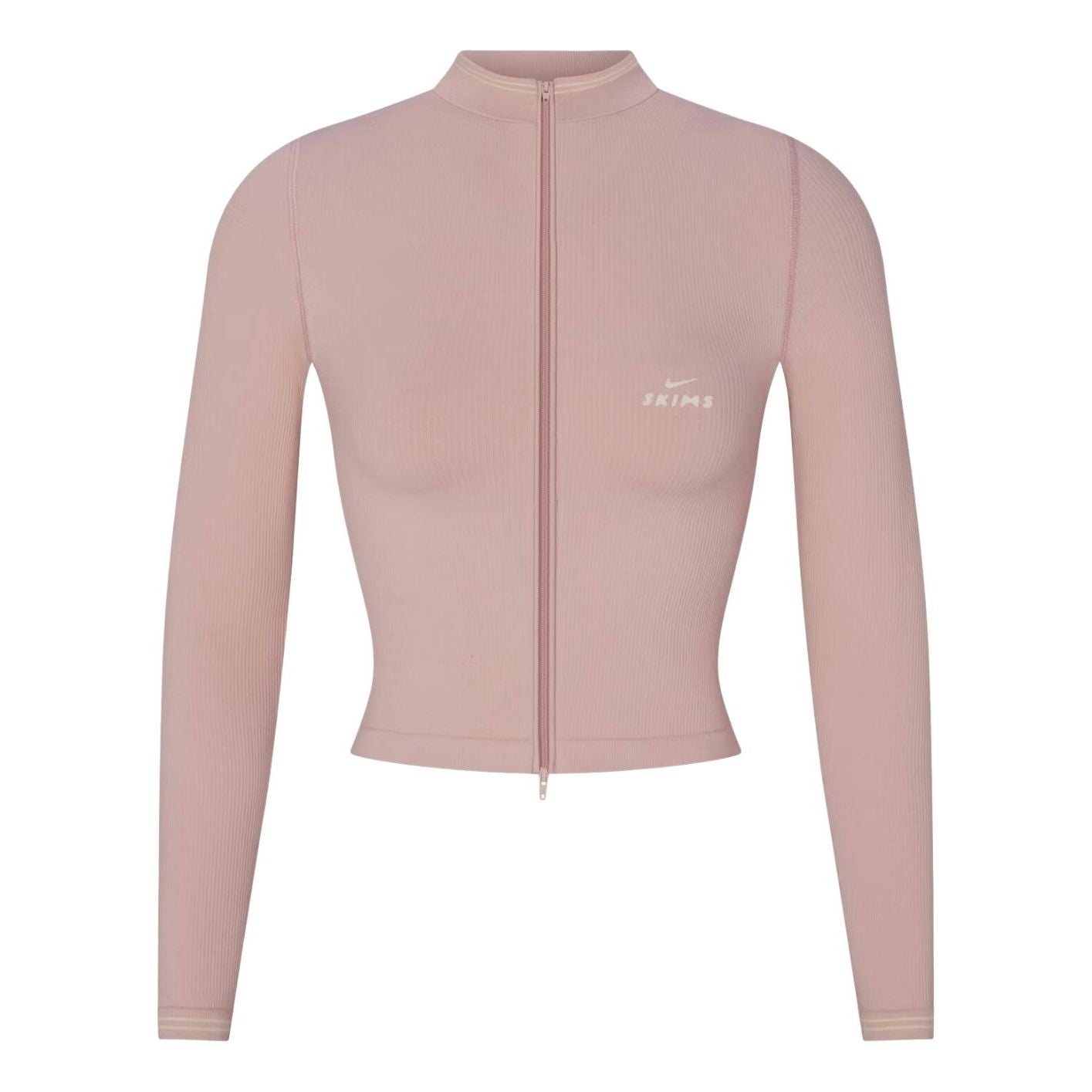 (WMNS) Nike x SKIMS Ribbed Seamless Zip Up Crop Jacket 'Himalayan' TPLSL11145W-HEC