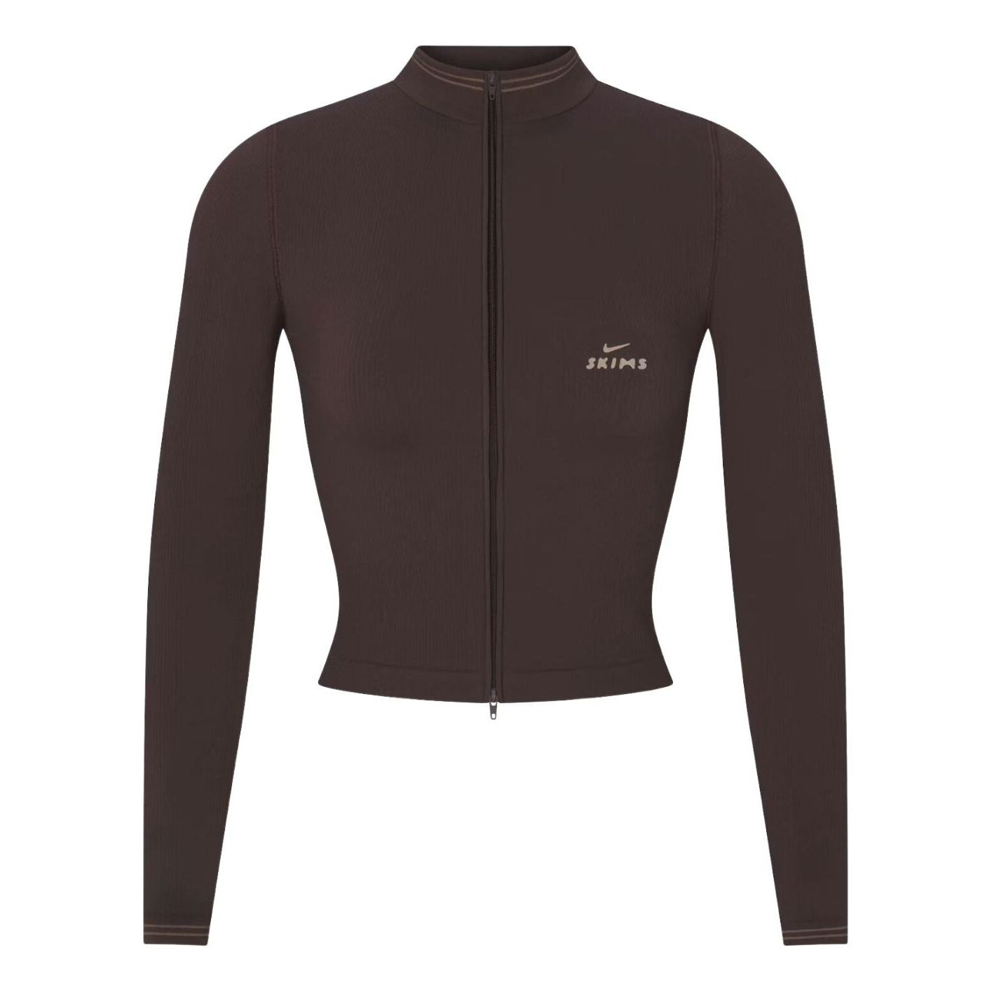 (WMNS) Nike x SKIMS Ribbed Seamless Zip Up Crop Jacket 'Phoenix' TPLSL11145W-PHR