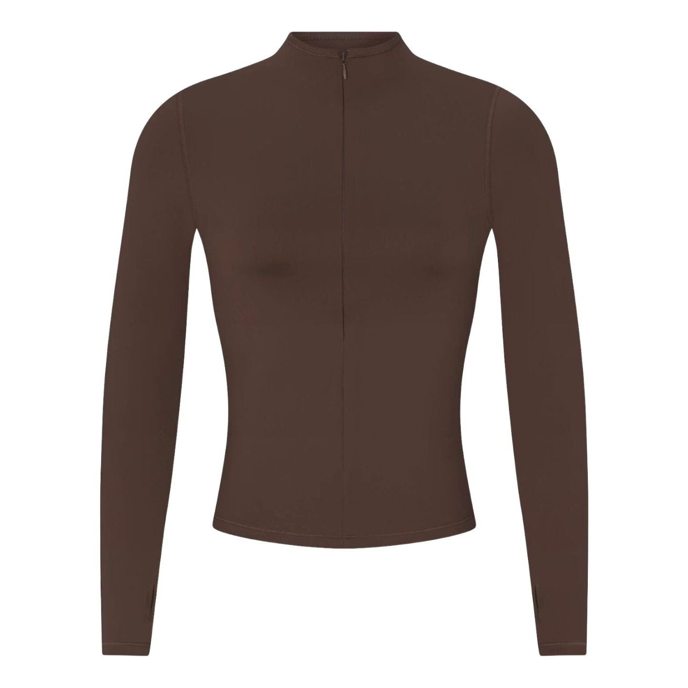 (WMNS) Nike x SKIMS Matte Zip Front Top 'Dark Sepia' TPZUP6797W-DSP