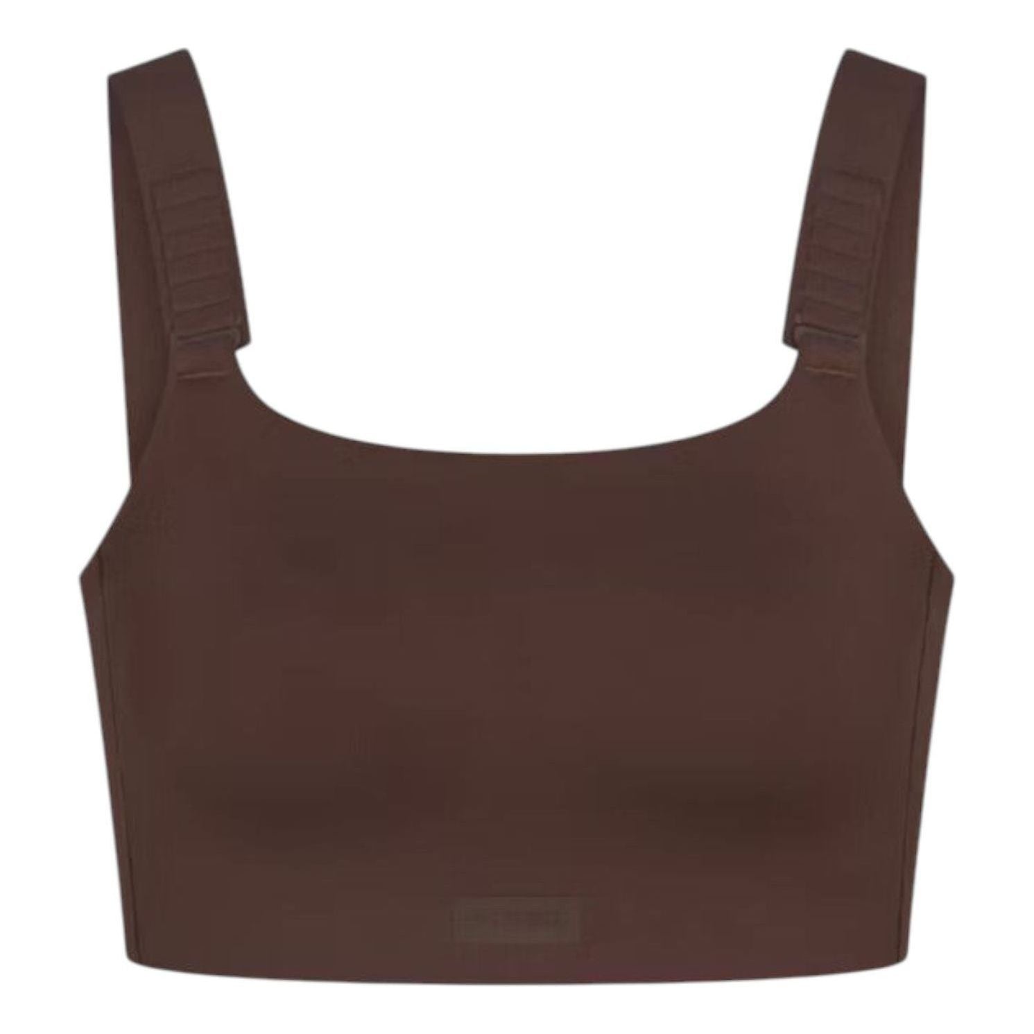(WMNS) Nike x SKIMS Matte Wide-Strap Bra 'Dark Sepia' BRSPT5121-DSP